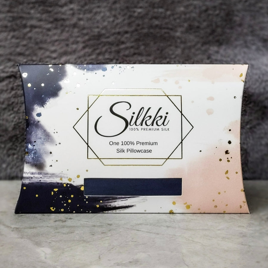 Silk Pillowcase with Envelope Closure - King - Navy