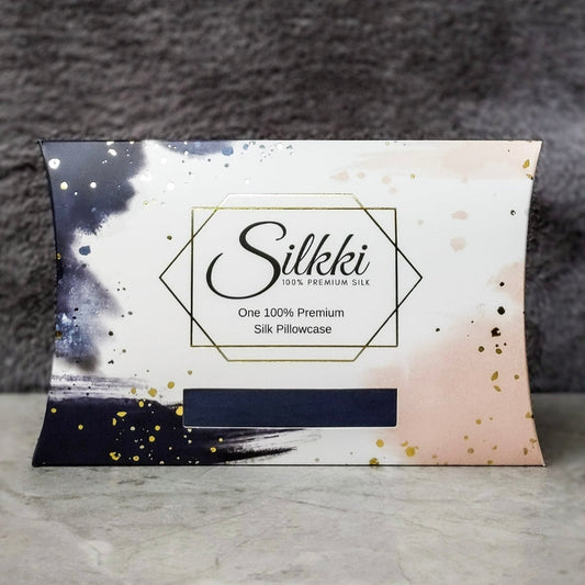 Silk Pillowcase with Envelope Closure - King - Navy