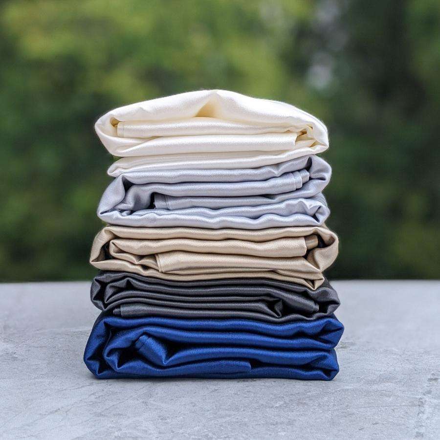 Silk Pillowcase with Envelope Closure - King - Navy