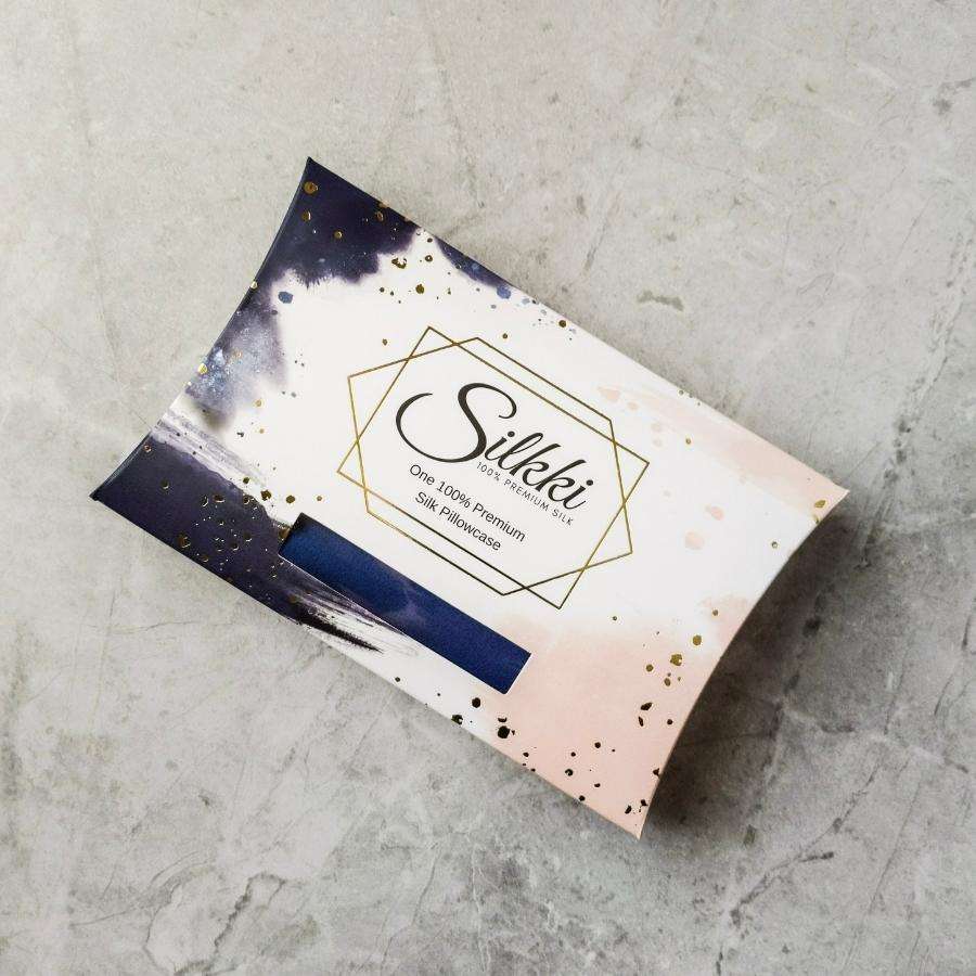 Silk Pillowcase with Envelope Closure - King - Navy