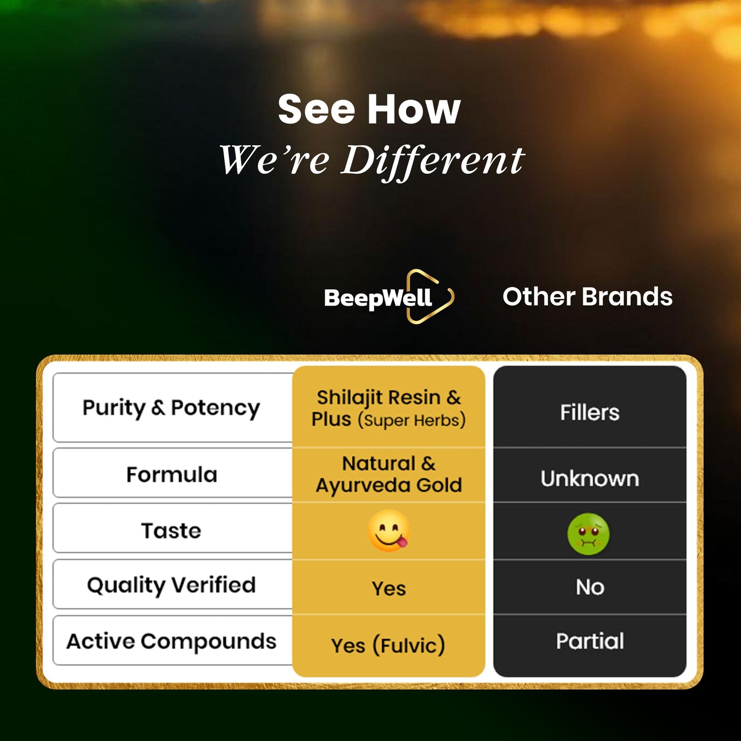 BeepWell Shilajit Resin Combo Pack – Original (80 Servings) + Resin Plus with Ashwagandha (50 Servings) – 2 x 40g Jars