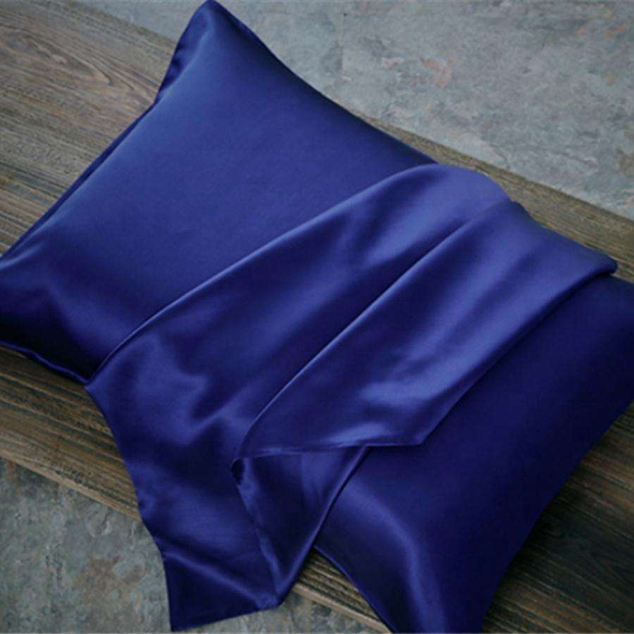 Silk Pillowcase with Envelope Closure - King - Navy
