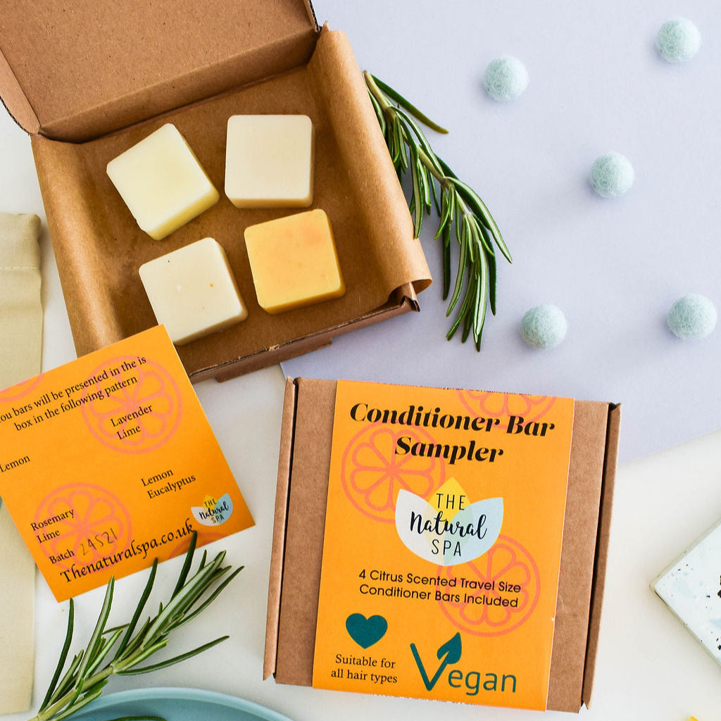 Citrus  Mini Conditioner Bar Sampler - gift set with 4 mini conditioner  bars