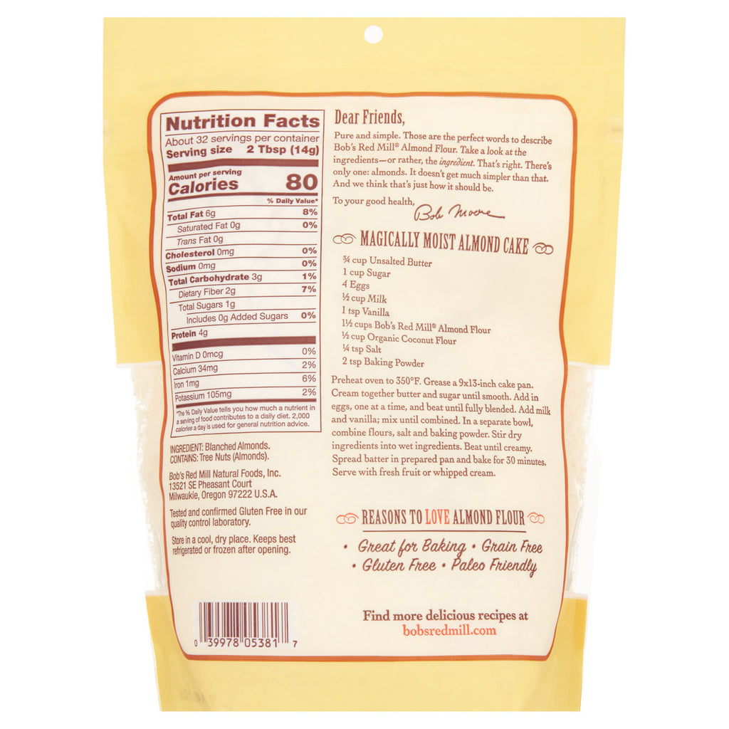 BOBS ALMND BLNCHD FLOUR  ( 4 X 16 OZ   )