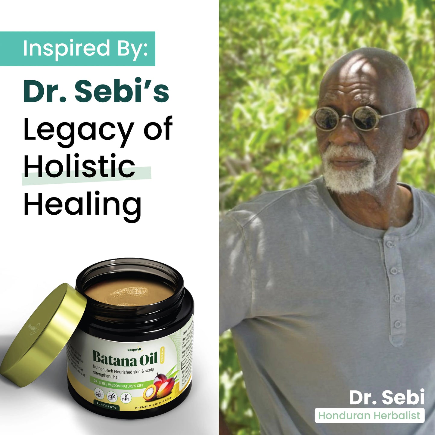 Natural Batana Oil from Honduras (4.2 fl oz) – Dr. Sebi Inspired Hair & Scalp Nourishment  – Unrefined Formula for Hydrated, Healthy-Looking Hair