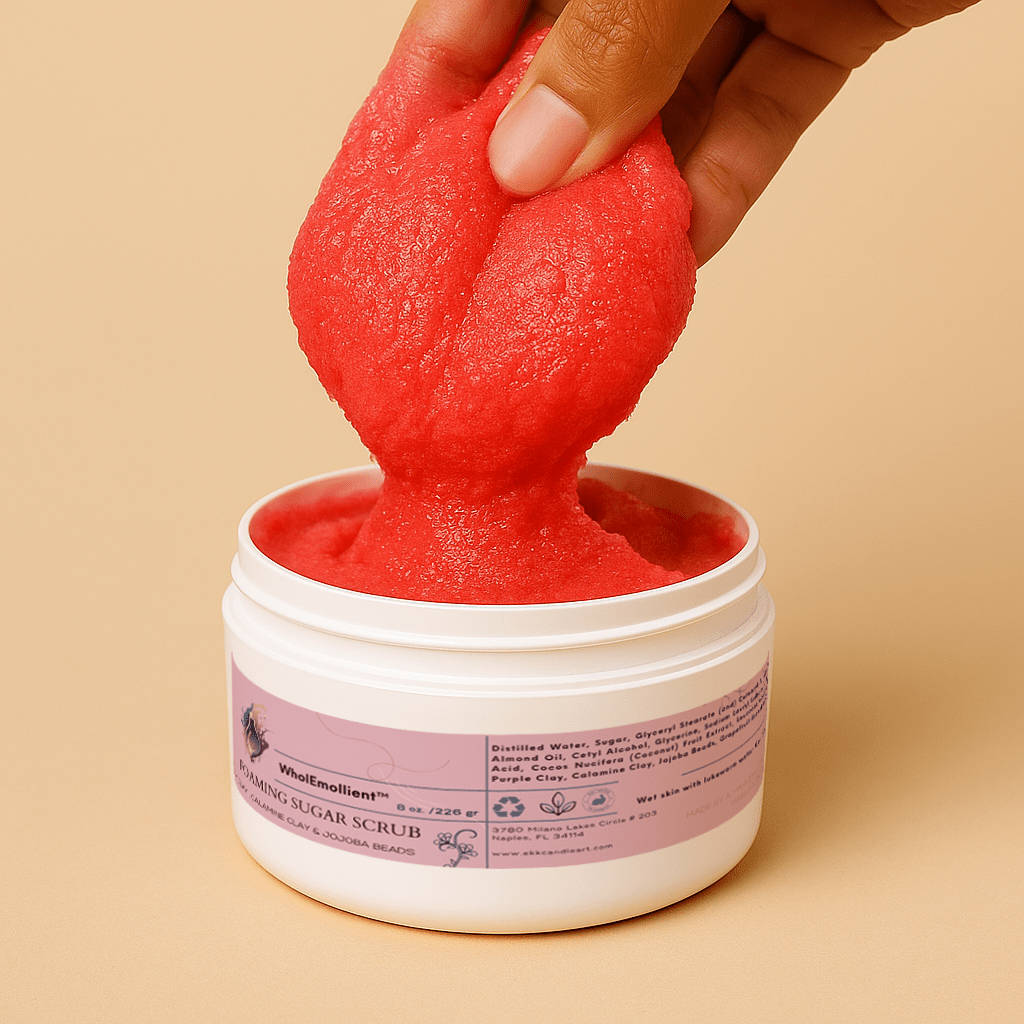 Foaming Sugar Scrub with Pink Clay